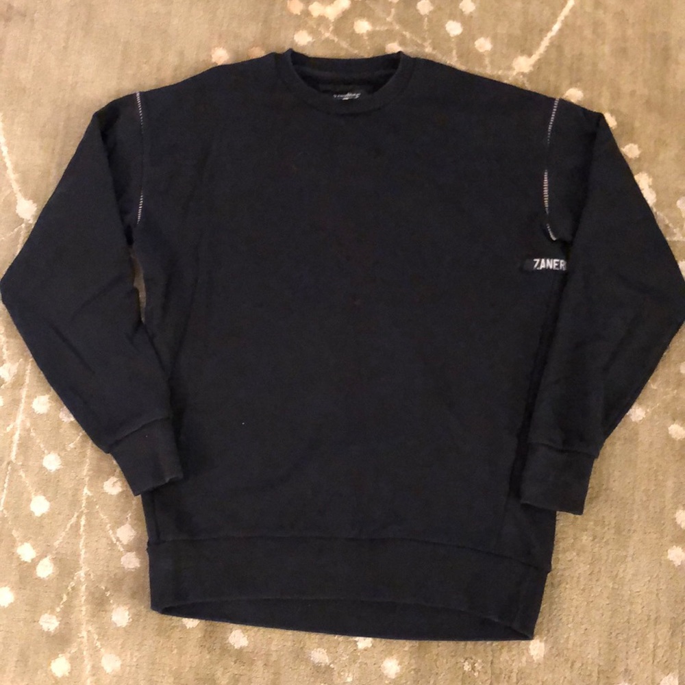 Zanerobe black mens crewneck sweater size small